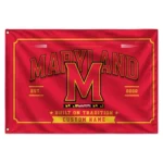 Maryland Terrapins House Flag Custom Ornate Border Red Best Selling