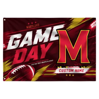 Maryland Terrapins House Flag Customized Action Streaks Red Best Selling