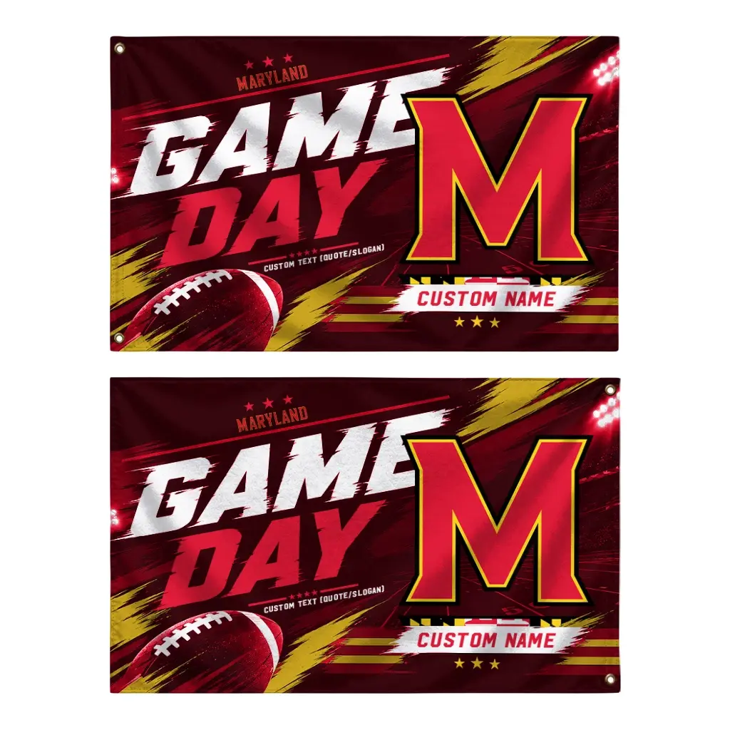 Maryland Terrapins House Flag Customized Action Streaks Red Fashion Forward Maryland Terrapins House Flag Customized Action Streaks Red Fashion Forward