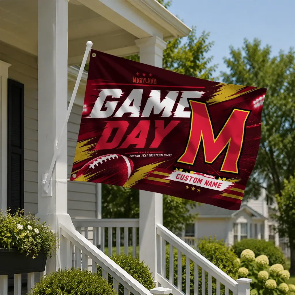 Maryland Terrapins House Flag Customized Action Streaks Red New Arrival Maryland Terrapins House Flag Customized Action Streaks Red New Arrival