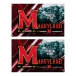 Maryland Terrapins House Flag Customized Diagonal Stripes Red Best Selling