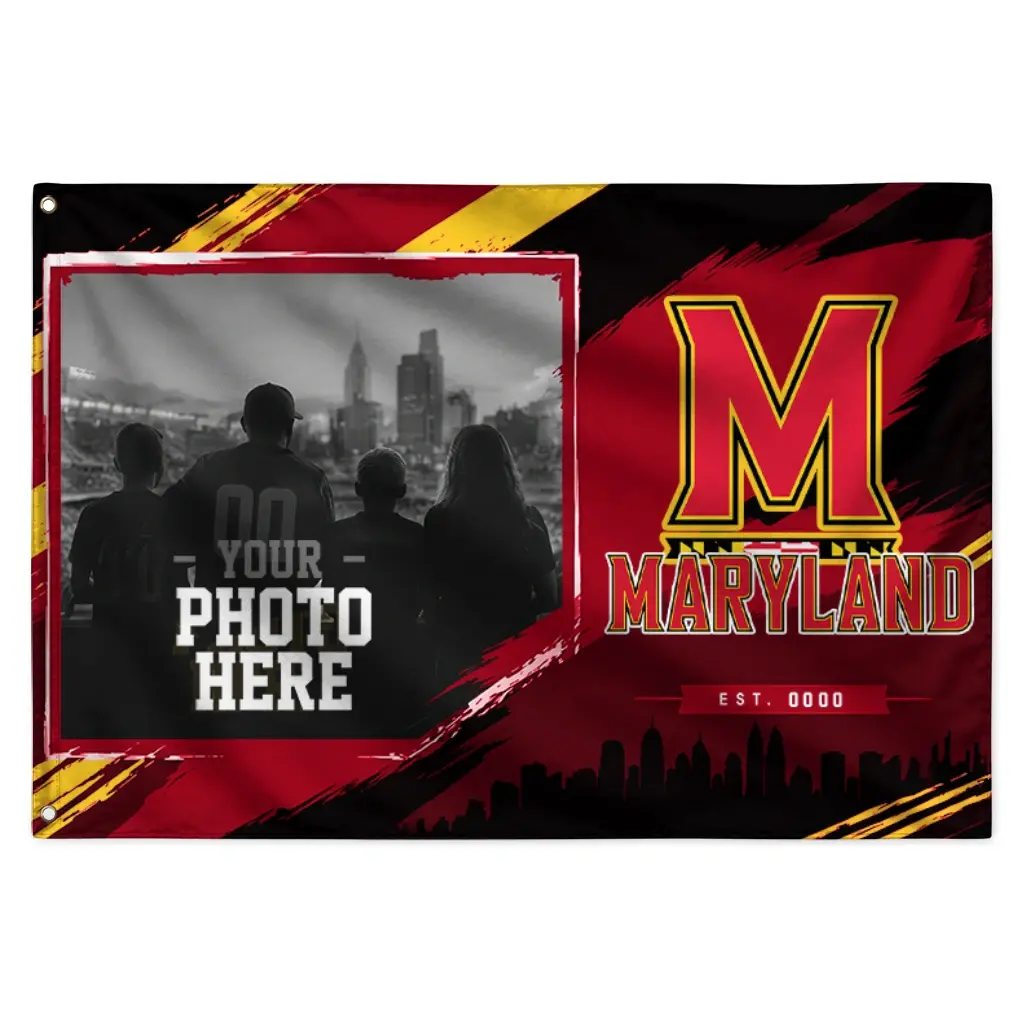Maryland Terrapins House Flag Personalized Framed Photo Red Black Best Selling Maryland Terrapins House Flag Personalized Framed Photo Red Black Best Selling