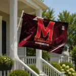 Maryland Terrapins House Flag Personalized Speed Slashes Red Best Selling