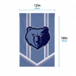 Memphis Grizzlies Garden Flag Custom Chevron Stripes Blue Best Selling