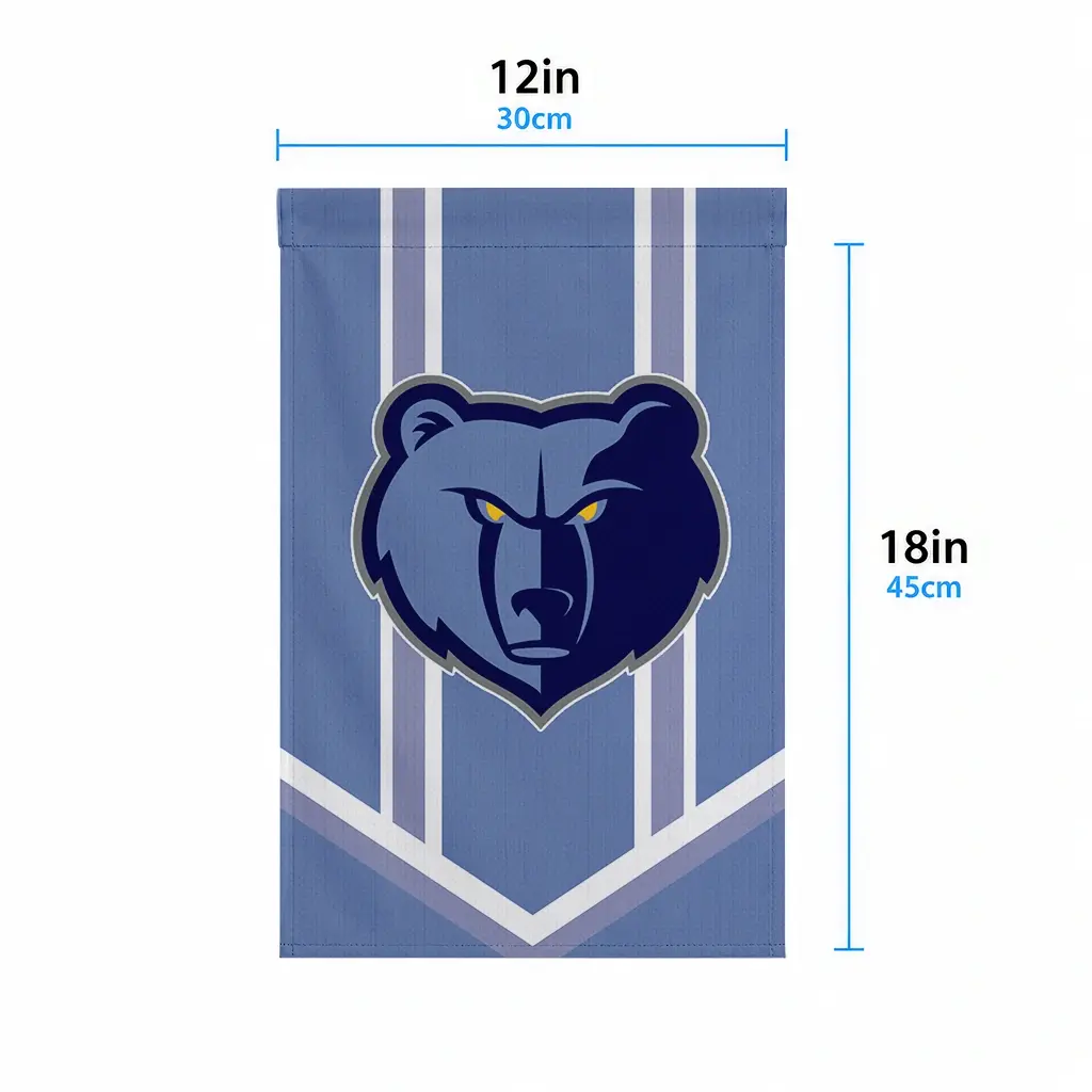 Memphis Grizzlies Garden Flag Custom Chevron Stripes Blue High Quality Memphis Grizzlies Garden Flag Custom Chevron Stripes Blue High Quality