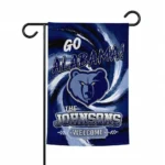 Memphis Grizzlies Garden Flag Customized Swirl Vortex Blue Best Selling