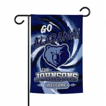 Memphis Grizzlies Garden Flag Customized Swirl Vortex Blue Best Selling