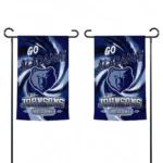Memphis Grizzlies Garden Flag Customized Swirl Vortex Blue Best Selling