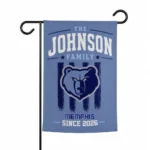 Memphis Grizzlies Garden Flag Personalized Distressed Stripes Blue Best Selling
