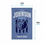 Memphis Grizzlies Garden Flag Personalized Distressed Stripes Blue Best Selling