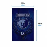 Memphis Grizzlies Garden Flag Personalized Laurel Wreath Blue Best Selling