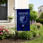 Memphis Grizzlies Garden Flag Personalized Laurel Wreath Blue Best Selling