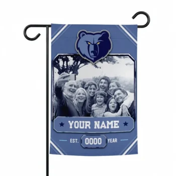 Memphis Grizzlies Garden Flag Personalized Photo Frame Blue Best Selling