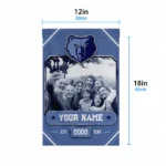 Memphis Grizzlies Garden Flag Personalized Photo Frame Blue Best Selling