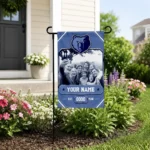 Memphis Grizzlies Garden Flag Personalized Photo Frame Blue Best Selling