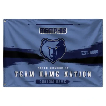 Memphis Grizzlies House Flag Custom Brushed Streaks Blue Best Selling