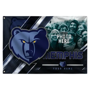 Memphis Grizzlies House Flag Customized Diagonal Stripes Blue Best Selling