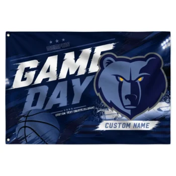 Memphis Grizzlies House Flag Customized Energy Brushstrokes Blue Best Selling