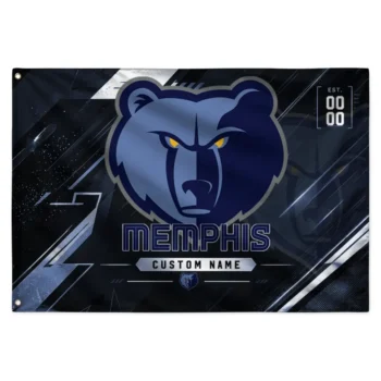 Memphis Grizzlies House Flag Personalized Speed Slashes Blue Best Selling