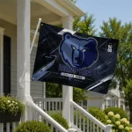 Memphis Grizzlies House Flag Personalized Speed Slashes Blue Best Selling