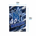Memphis Tigers Garden Flag Custom Glowing Star Blue Best Selling