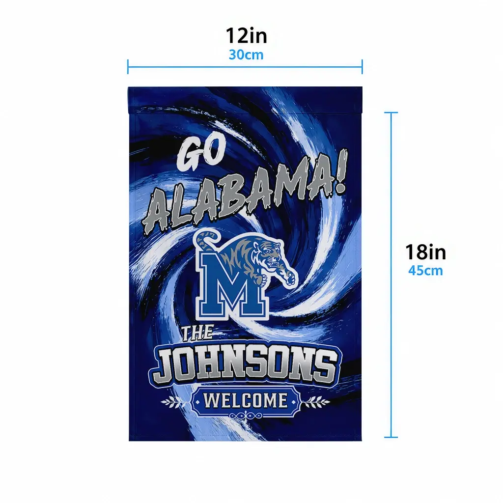 Memphis Tigers Garden Flag Custom Swirl Vortex Blue High Quality Memphis Tigers Garden Flag Custom Swirl Vortex Blue High Quality