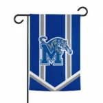 Memphis Tigers Garden Flag Personalized Chevron Stripes Blue Best Selling
