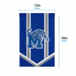 Memphis Tigers Garden Flag Personalized Chevron Stripes Blue Best Selling