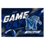Memphis Tigers House Flag Custom Action Streaks Blue Best Selling