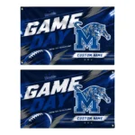 Memphis Tigers House Flag Custom Action Streaks Blue Best Selling