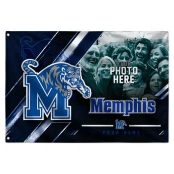 Memphis Tigers House Flag Custom Diagonal Stripes Blue Best Selling