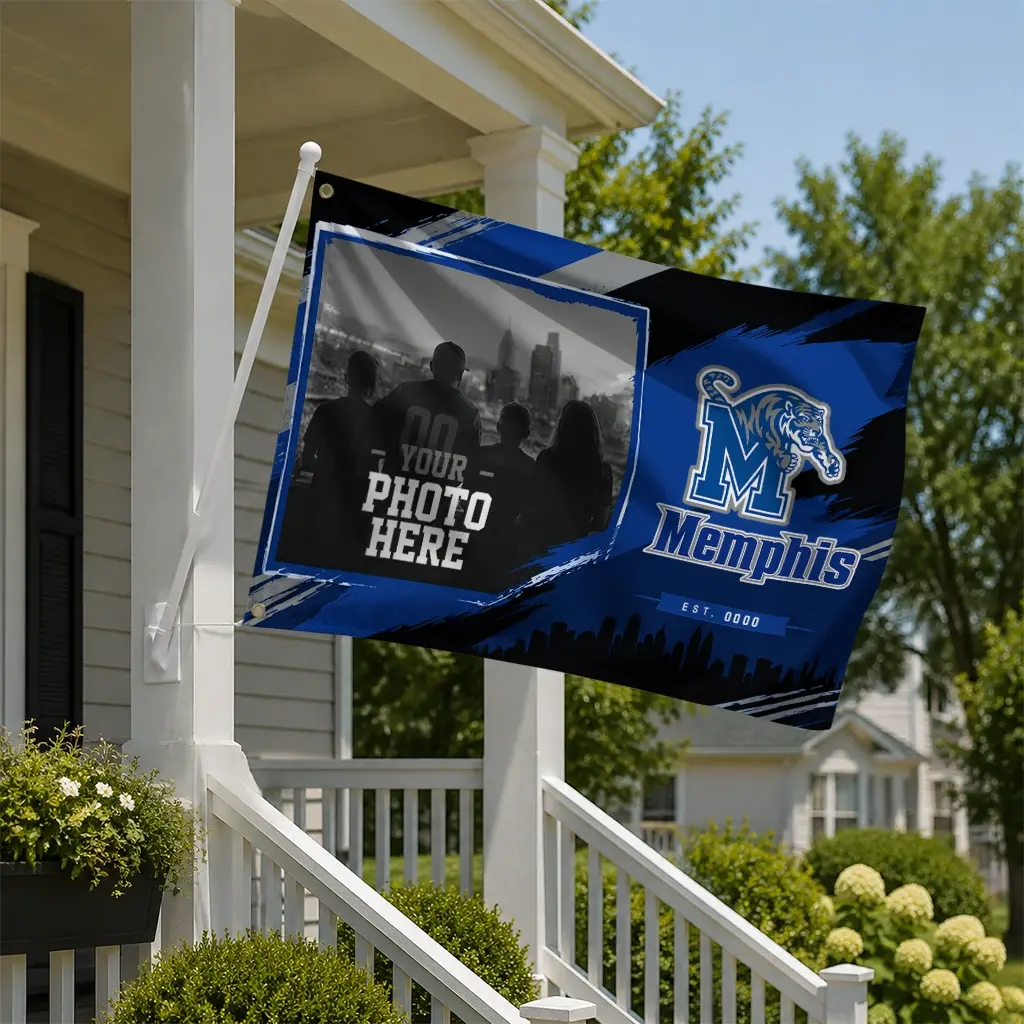 Memphis Tigers House Flag Customized Framed Photo Blue Black New Arrival Memphis Tigers House Flag Customized Framed Photo Blue Black New Arrival