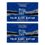 Memphis Tigers House Flag Personalized Brushed Streaks Blue Best Selling