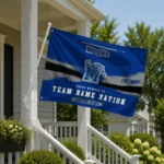 Memphis Tigers House Flag Personalized Brushed Streaks Blue Best Selling