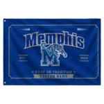Memphis Tigers House Flag Personalized Ornate Border Blue Best Selling