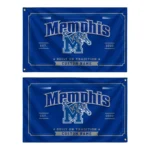 Memphis Tigers House Flag Personalized Ornate Border Blue Best Selling