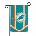 Miami Dolphins Garden Flag Custom Chevron Stripes Aqua Best Selling