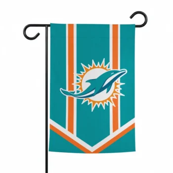 Miami Dolphins Garden Flag Custom Chevron Stripes Aqua Best Selling