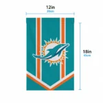 Miami Dolphins Garden Flag Custom Chevron Stripes Aqua Best Selling