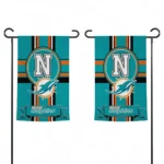 Miami Dolphins Garden Flag Custom Circle Medallion Aqua Best Selling