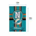 Miami Dolphins Garden Flag Custom Circle Medallion Aqua Best Selling