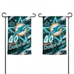 Miami Dolphins Garden Flag Customized Glowing Star Aqua Best Selling