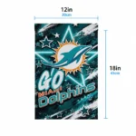 Miami Dolphins Garden Flag Customized Glowing Star Aqua Best Selling