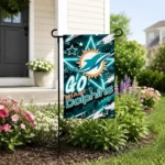 Miami Dolphins Garden Flag Customized Glowing Star Aqua Best Selling