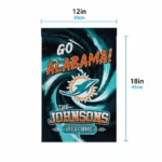 Miami Dolphins Garden Flag Customized Swirl Vortex Aqua Best Selling