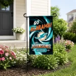 Miami Dolphins Garden Flag Customized Swirl Vortex Aqua Best Selling