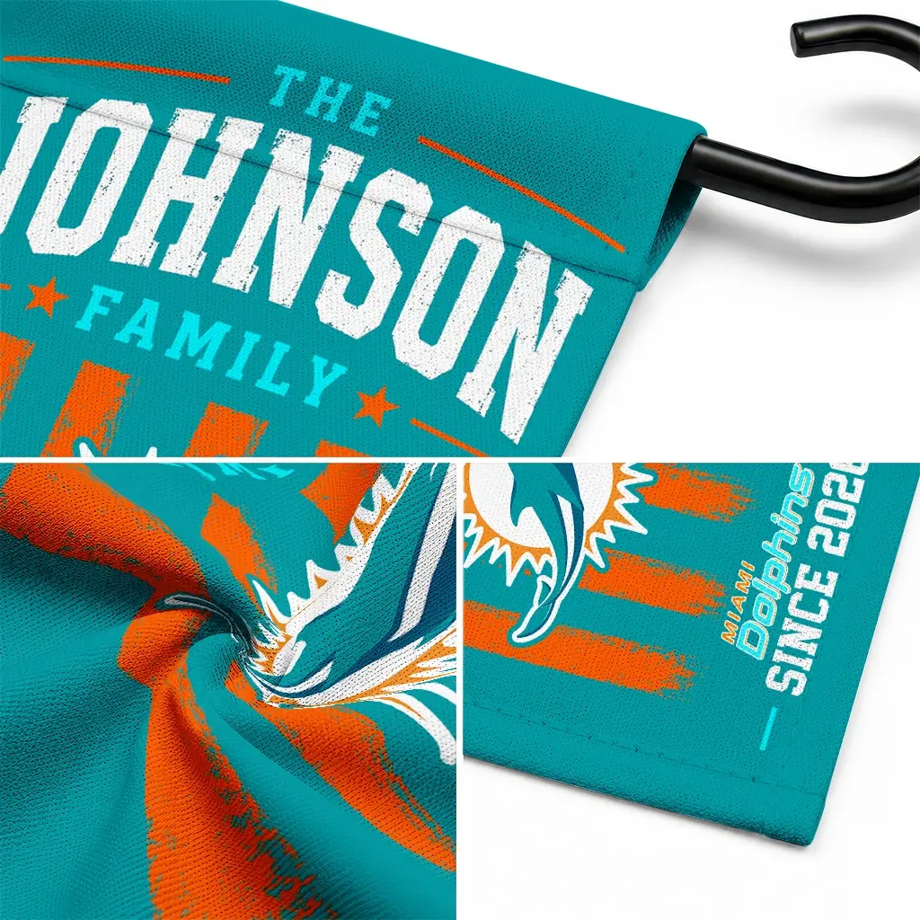 Miami Dolphins Garden Flag Personalized Distressed Stripes Aqua Latest Model Miami Dolphins Garden Flag Personalized Distressed Stripes Aqua Latest Model