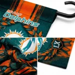 Miami Dolphins Garden Flag Personalized Laurel Wreath Aqua Best Selling