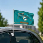 Miami Dolphins House Flag Custom Ornate Border Aqua Best Selling