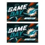Miami Dolphins House Flag Customized Action Streaks Aqua Best Selling